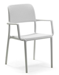 Nardi Bora (with arms) Deck Chair - White