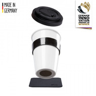 Magnetic Porcelain cup - Coffee to go, black 
