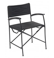 Italian Directors Deck Chair in Carbon Black 