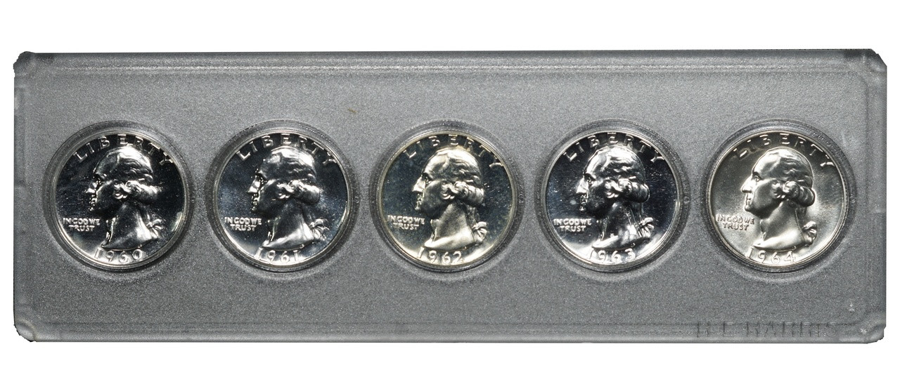 1961,1962,1963,1964 PROOF WASHINGTON QUARTERS