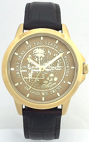 State of Florida State Seal Watch
Gold Dial
