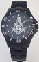 Masonic Square & Compass Watch
Black Aluminum
Black Dial