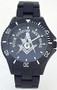 Custom Masonic Square & Compass Watch
Black Aluminum
Black Dial