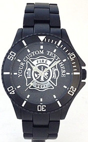 Custom Maltese Cross Firefighter Watch
Black Aluminum
Black Dial