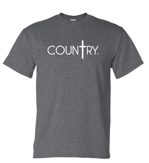 Cross in Country T-Shirt Charcoal (Front)