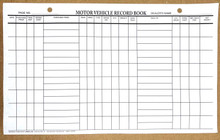 Motor Vehicle Record Book