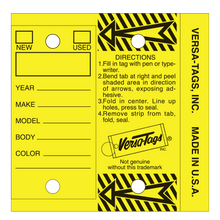 Versa-Tags  "Yellow" Key Tags