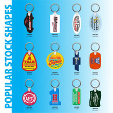 Soft Vinyl Key Tags - Popular Shapes