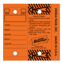 Versa-Tags  "Orange" Key Tags