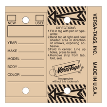 Versa-Tags  "Tan" Key Tags