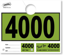 Light Green Service Department Hang Tags