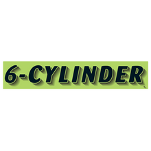 Vinyl Highlights Windshield Slogans "6 Cylinder" Black/Fluorescent Green 12/Pack