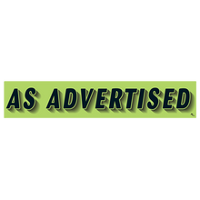 Vinyl Highlights Windshield Slogans "As Advertised" Black/Fluorescent Green 12/Pack