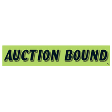 Vinyl Highlights Windshield Slogans "Auction Bound" Black/Fluorescent Green 12/Pack