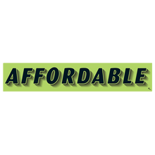 Vinyl Highlights Windshield Slogans "Affordable" Black/Fluorescent Green 12/Pack