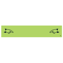 Vinyl Highlights Windshield Slogans "Finger Point" Black/Fluorescent Green 12/Pack