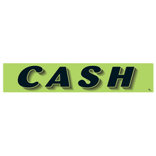 Vinyl Highlights Windshield Slogans "Cash" Black/Fluorescent Green 12/Pack