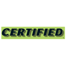 Vinyl Highlights Windshield Slogans "Certified" Black/Fluorescent Green 12/Pack