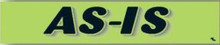 Vinyl Highlights Windshield Slogans "As Is" Black/Fluorescent Green 12/Pack