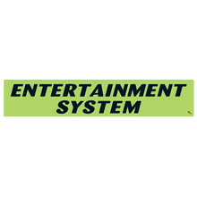 Vinyl Highlights Windshield Slogans "Entertainment System" Black/Fluorescent Green 12/Pack