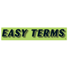 Vinyl Highlights Windshield Slogans "Easy Terms" Black/Fluorescent Green 12/Pack