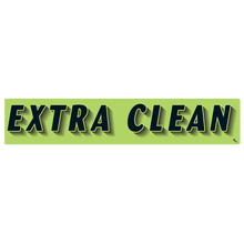 Vinyl Highlights Windshield Slogans "Extra Clean" Black/Fluorescent Green 12/Pack