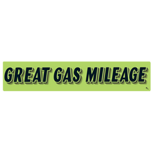 Vinyl Highlights Windshield Slogans "Great Gas Mileage" Black/Fluorescent Green 12/Pack