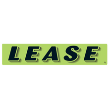 Vinyl Highlights Windshield Slogans "Lease" Black/Fluorescent Green 12/Pack