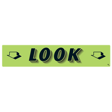 Vinyl Highlights Windshield Slogans "Look" Black/Fluorescent Green 12/Pack