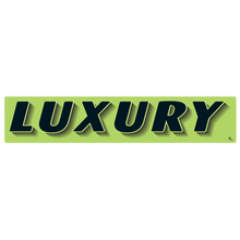 Vinyl Highlights Windshield Slogans "Luxury" Black/Fluorescent Green 12/Pack