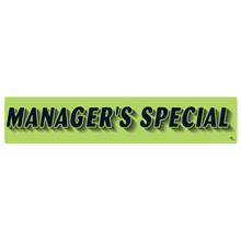 Vinyl Highlights Windshield Slogans "Managers Special" Black/Fluorescent Green 12/Pack