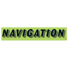 Vinyl Highlights Windshield Slogans "Navigation" Black/Fluorescent Green 12/Pack
