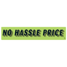 Vinyl Highlights Windshield Slogans "No Hassle Price" Black/Fluorescent Green 12/Pack