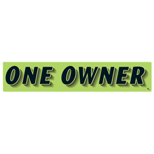 Vinyl Highlights Windshield Slogans "One Owner" Black/Fluorescent Green 12/Pack