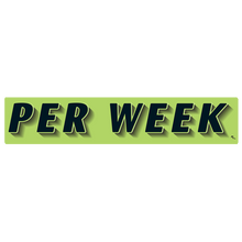 Vinyl Highlights Windshield Slogans "Per Week" Black/Fluorescent Green 12/Pack