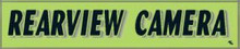 Vinyl Highlights Windshield Slogans "Review Camera" Black/Fluorescent Green 12/Pack