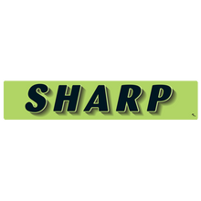 Vinyl Highlights Windshield Slogans "Sharp" Black/Fluorescent Green 12/Pack