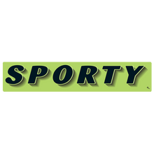 Vinyl Highlights Windshield Slogans "Sporty" Black/Fluorescent Green 12/Pack