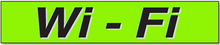 Vinyl Highlights Windshield Slogans "Wi-Fi" Black/Fluorescent Green 12/Pack