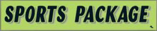 Vinyl Highlights Windshield Slogans "Sports Package" Black/Fluorescent Green 12/Pack