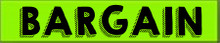 Vinyl Highlights Windshield Slogans "Bargain" Black/Fluorescent Green 12/Pack