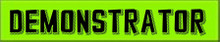 Vinyl Highlights Windshield Slogans "Demo" Black/Fluorescent Green 12/Pack