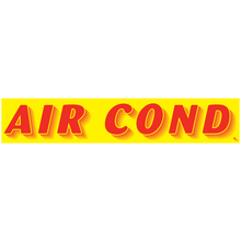 Vinyl Windshield Slogans "Air Cond" Red/Yellow 12/Pack