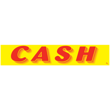 Vinyl Windshield Slogans "Cash" Red/Yellow 12/Pack