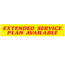 Vinyl Windshield Slogans " Extended Service Plan Available" Red/Yellow 12/Pack