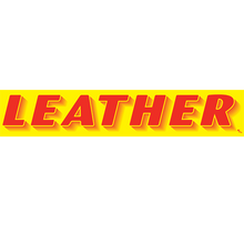 Vinyl Windshield Slogans "Leather" Red/Yellow 12/Pack
