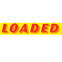 Vinyl Windshield Slogans "Loaded" Red/Yellow 12/Pack