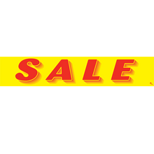 Vinyl Windshield Slogans "Sale" Red/Yellow 12/Pack