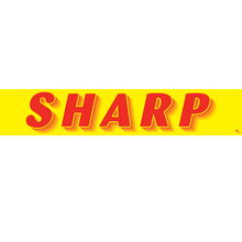 Vinyl Windshield Slogans "Sharp" Red/Yellow 12/Pack