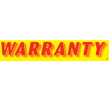 Vinyl Windshield Slogans "Warranty" Red/Yellow 12/Pack